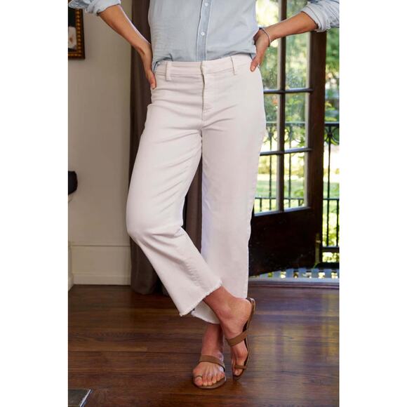 Frank & Eileen Kinsale Italian Woven Performance Linen-Blend Pants White Size 6 - Picture 1 of 11